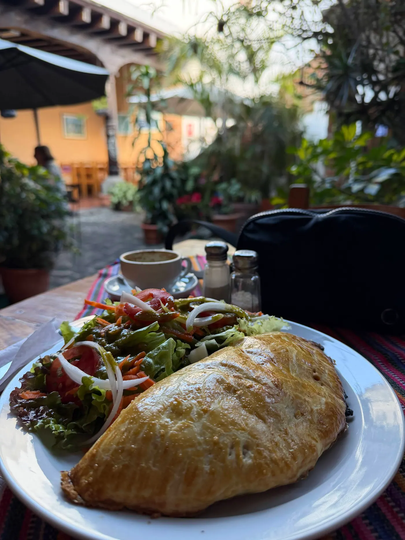 Freshly made empanadas in Antigua.