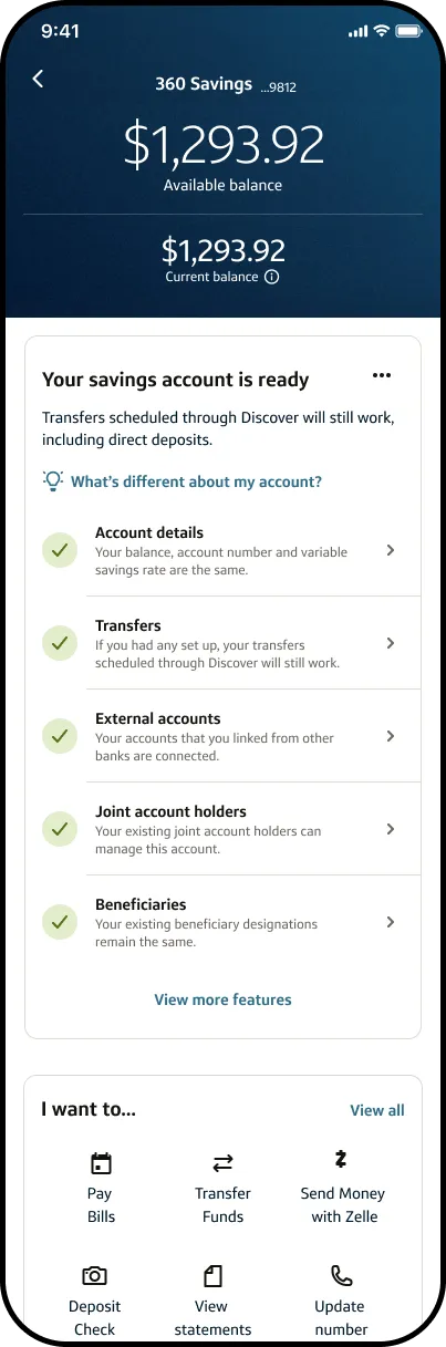 L2: the setup checklist for a converted savings account