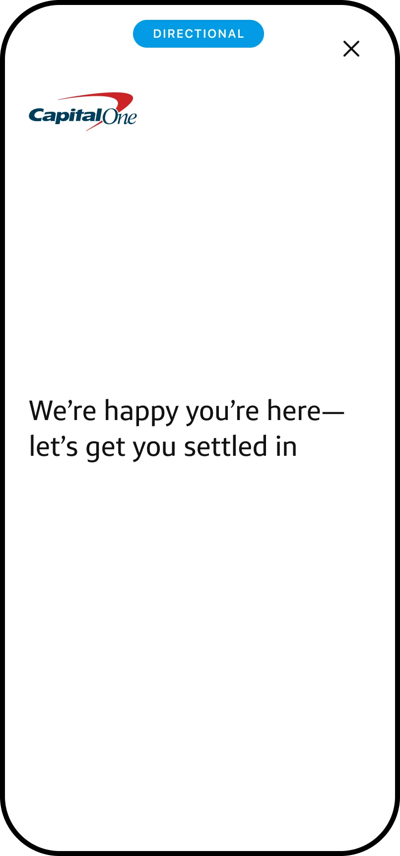 Welcome animation: the welcome message that lands the moment