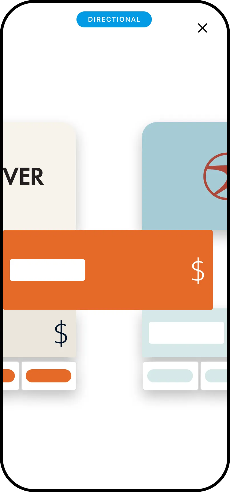 Welcome animation: the Discover and Capital One cards mid-morph