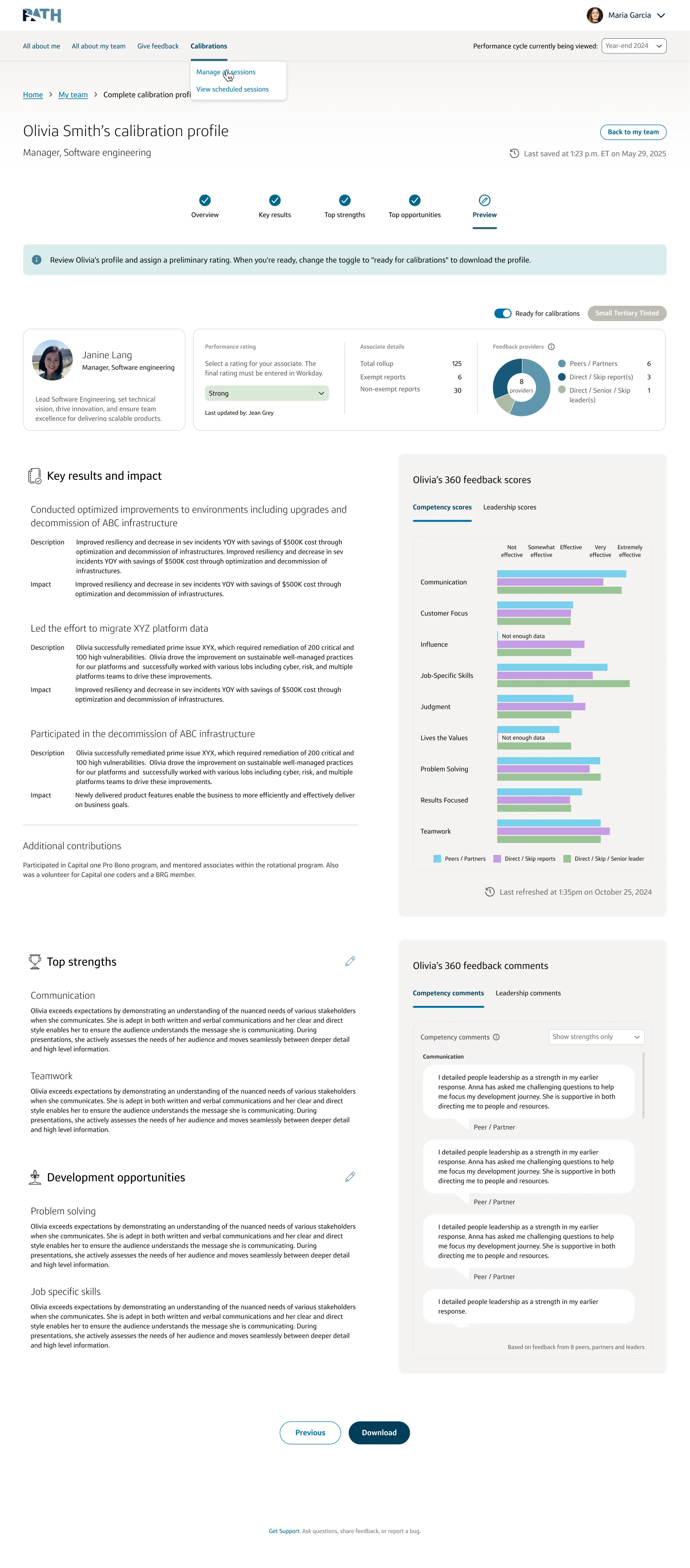 Legacy calibration profile workflow, screen two