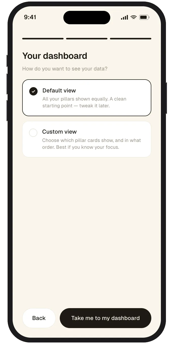 Onboarding step 4: completion